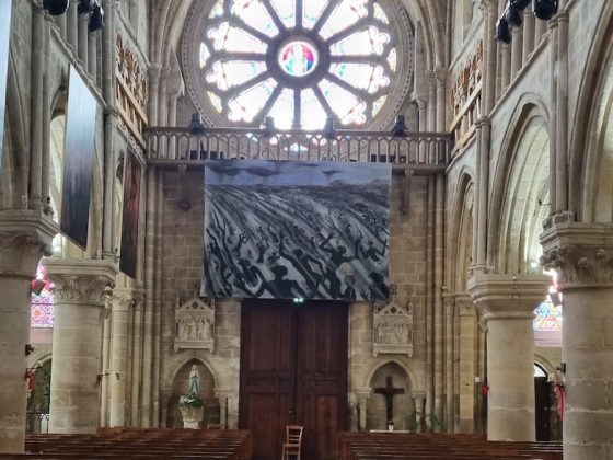 1 Eglise d'Auvers sur Oise-Tribune-Déluge 2022-330x430cm copie